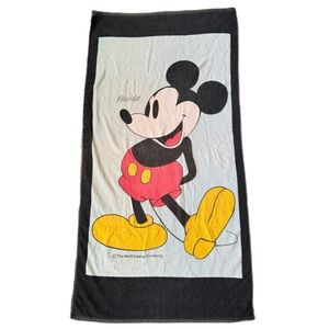 Vintage Walt Disney Florida Mickey Mouse Sherry Beach Towel 70s 80s